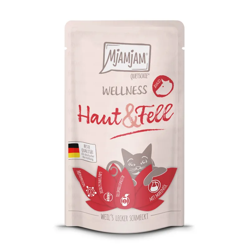 MJAMJAM Pouchbeutel WELLNESS Haut & Fell Rind 125 g Sonderangebot